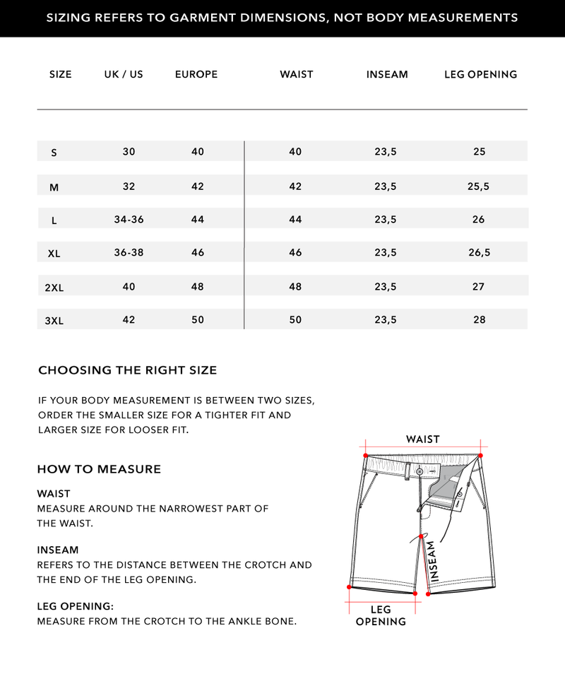 Size Chart 1