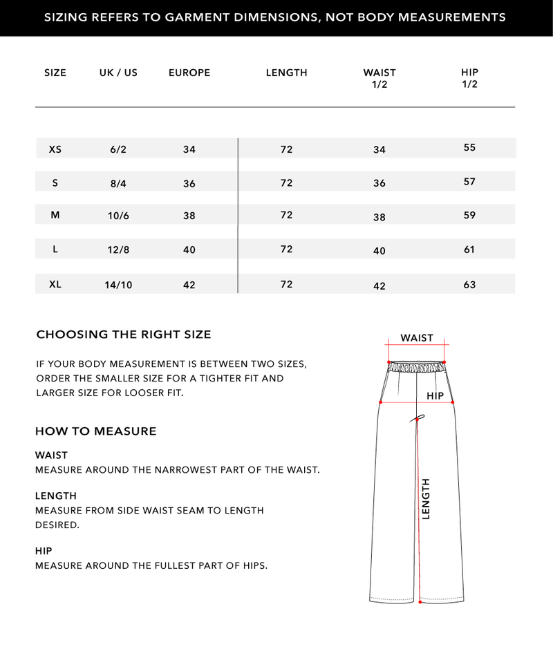 Size Chart 1