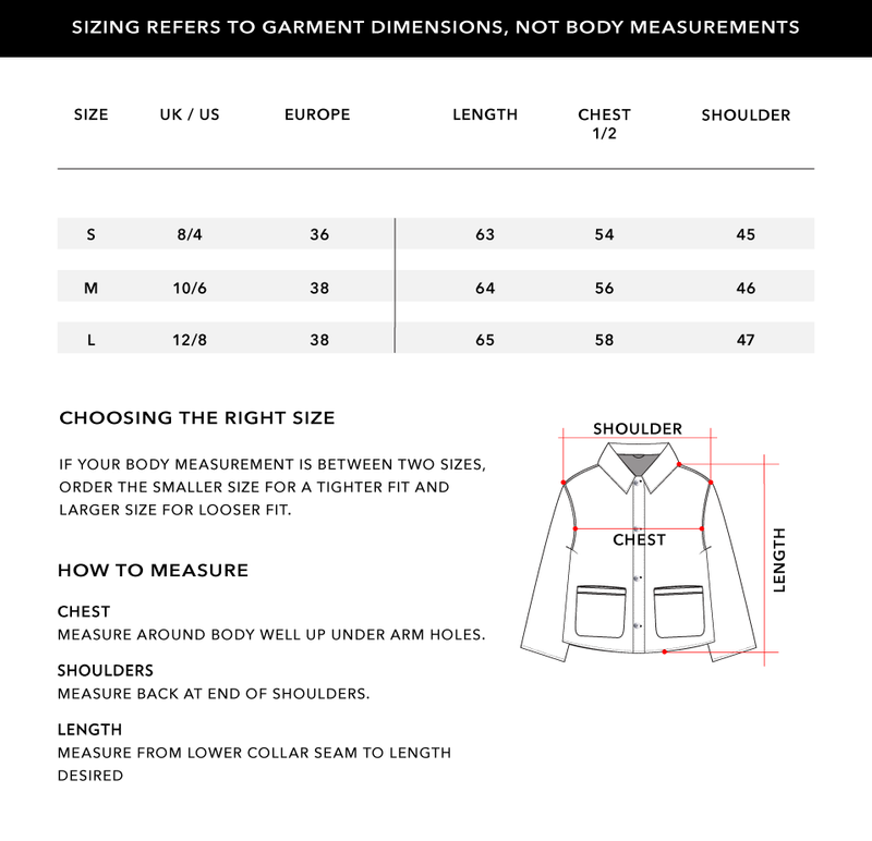 Size Chart 1