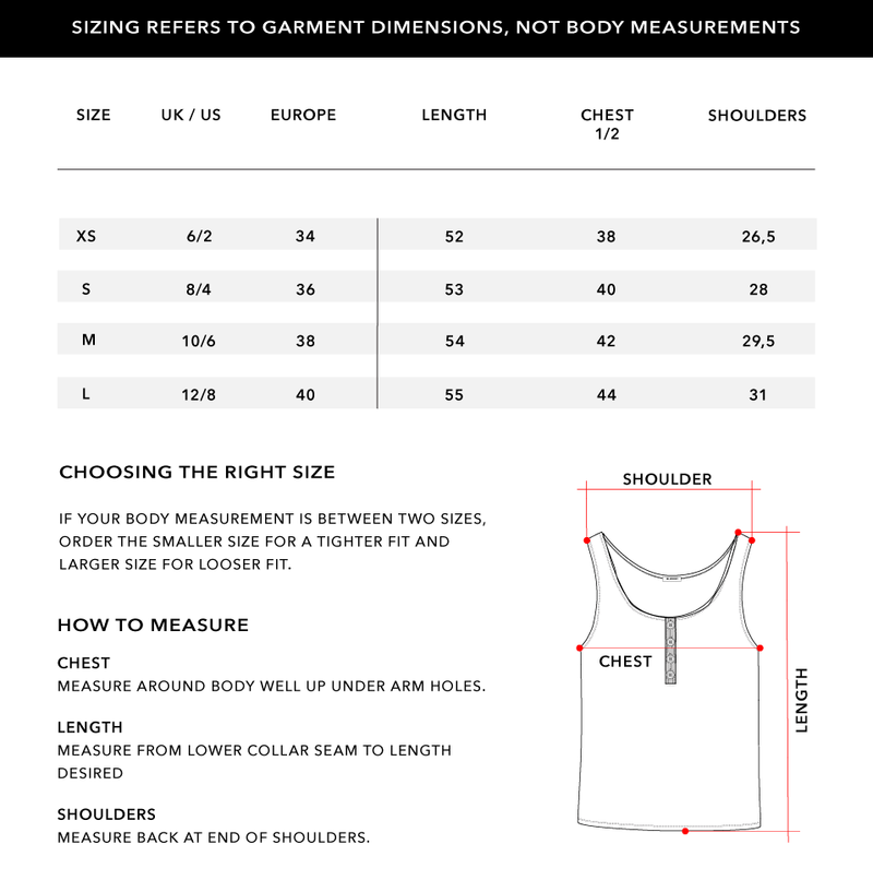 Size Chart 1