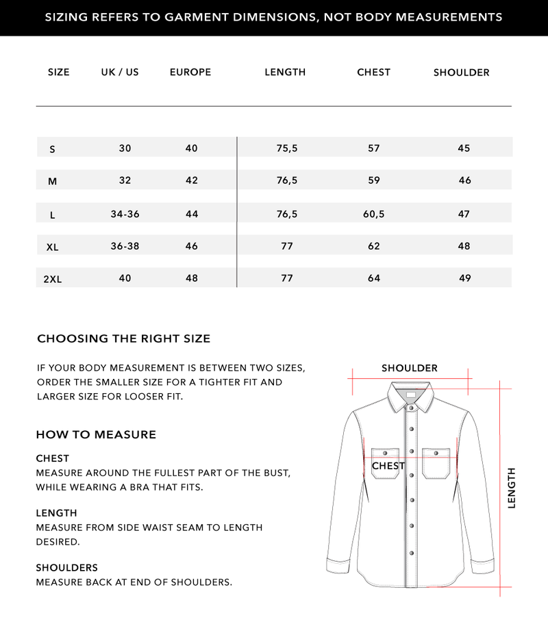Size Chart 1