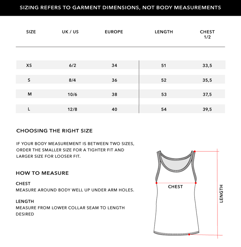 Size Chart 1