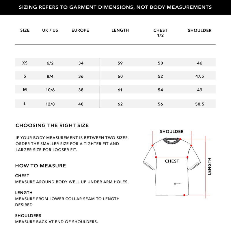 Size Chart 1