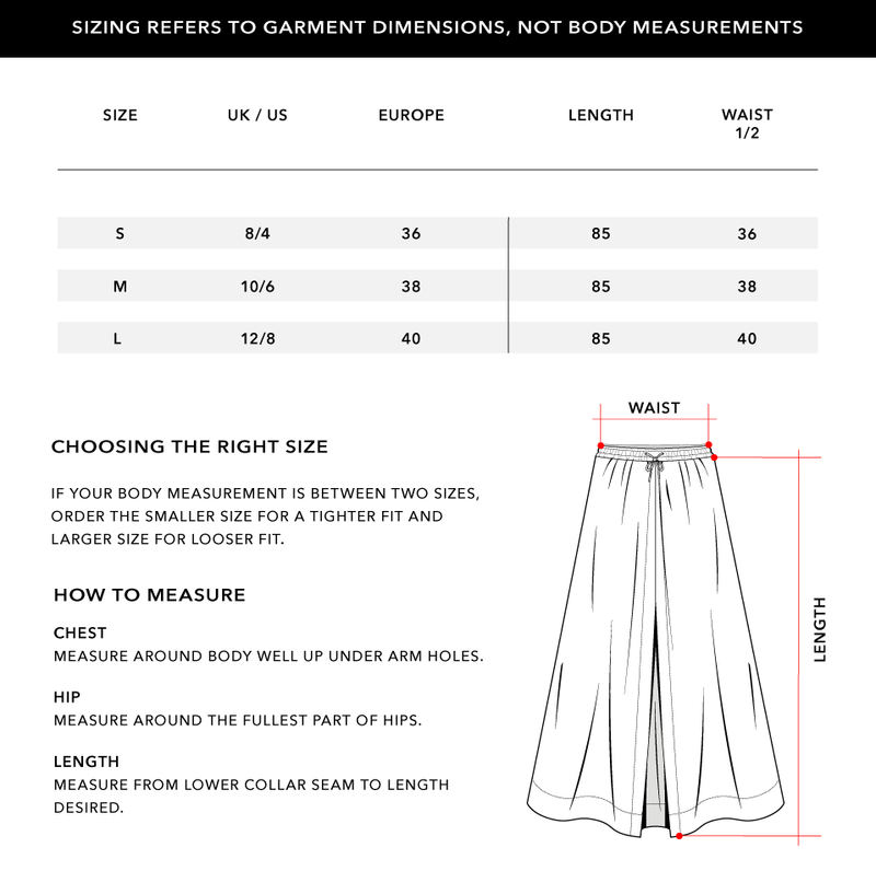 Size Chart 1
