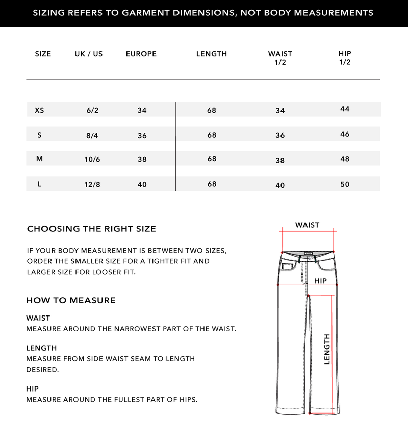 Size Chart 1