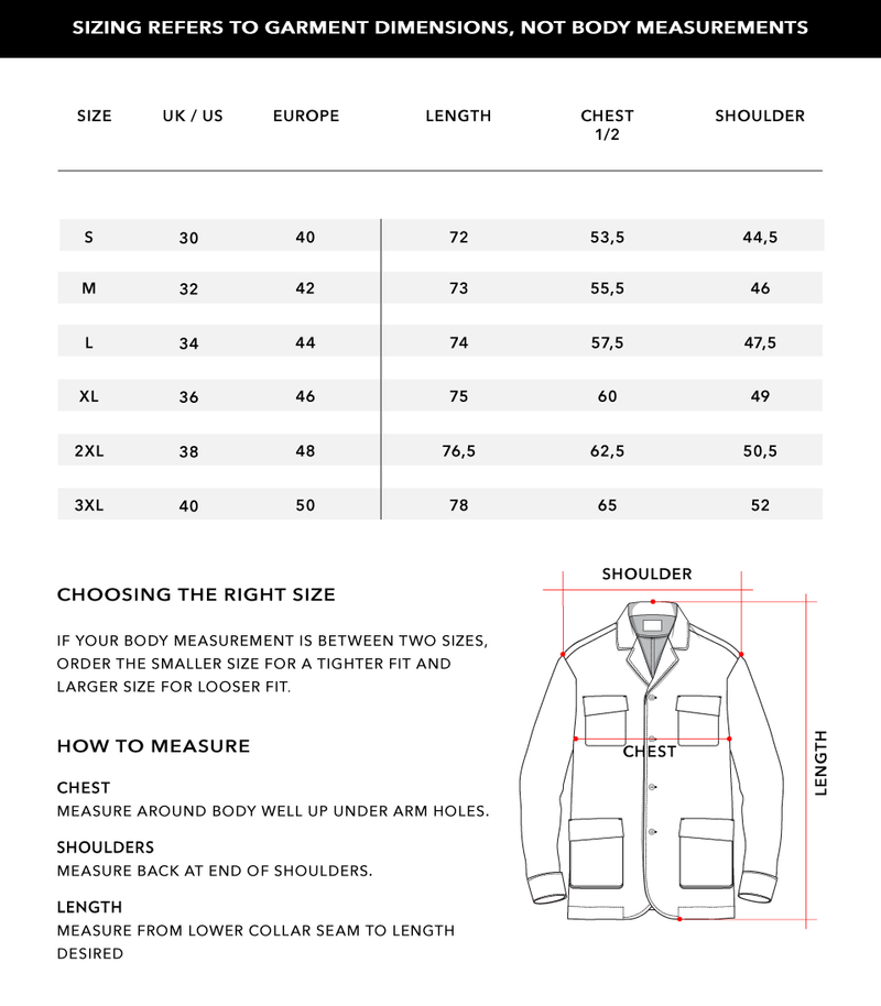 Size Chart 1