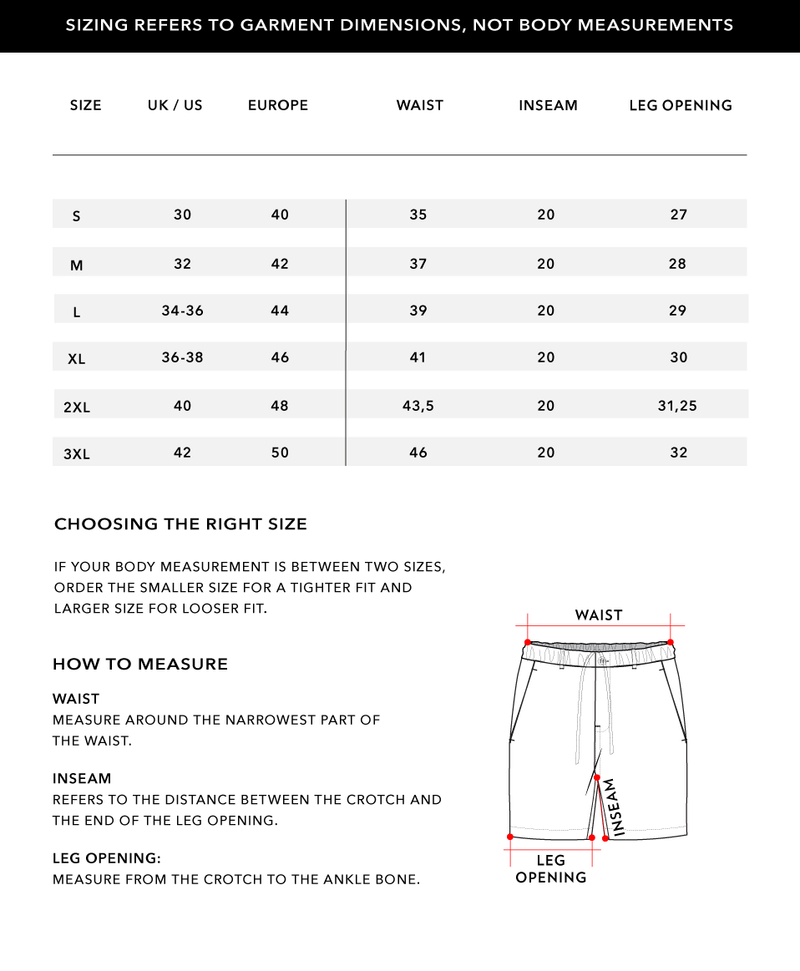 Size Chart 1