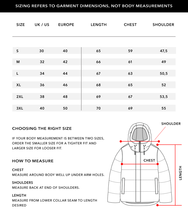 Size Chart 1