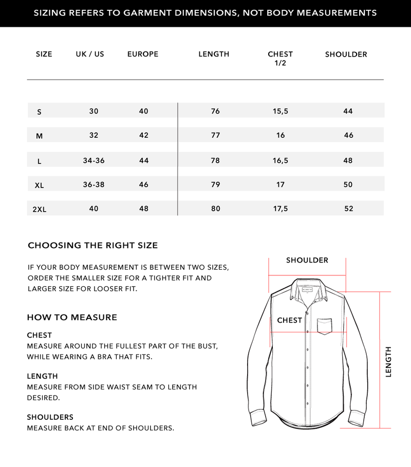 Size Chart 1