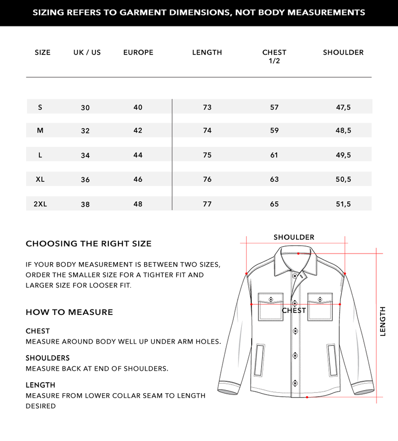 Size Chart 1