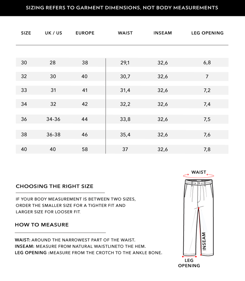 Size Chart 2