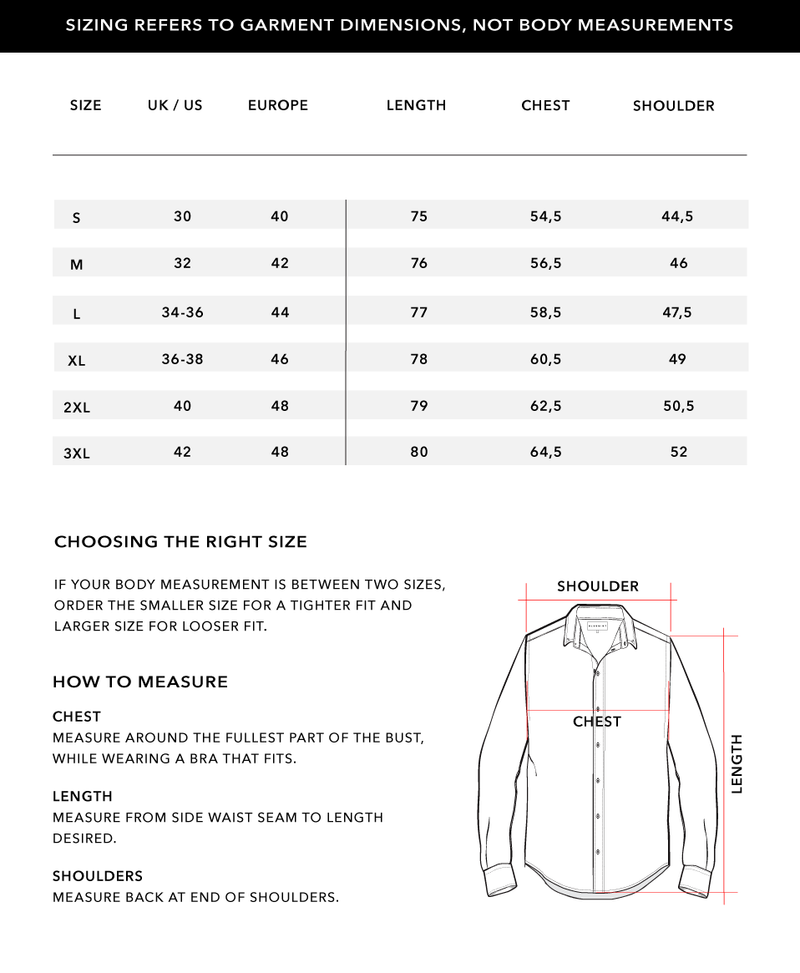 Size Chart 1