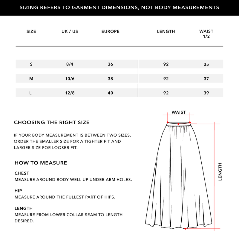 Size Chart 1