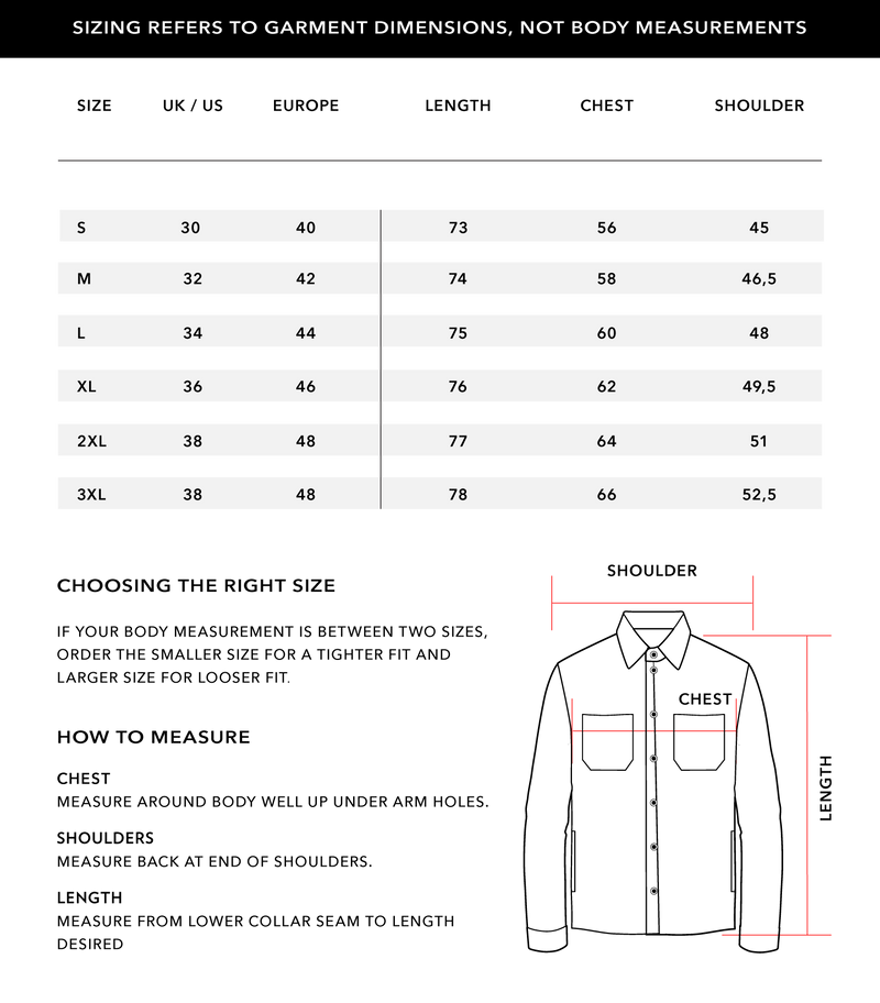 Size Chart 1