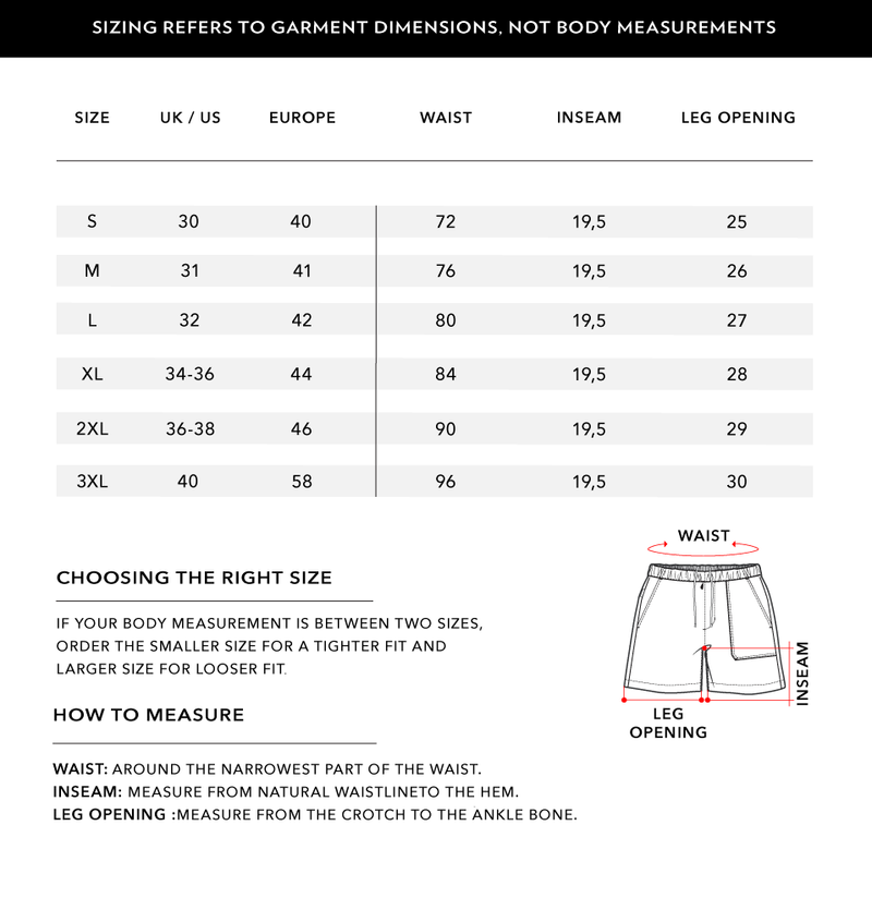 Size Chart 1