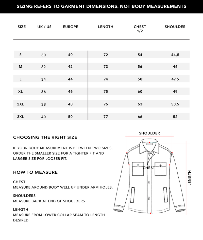 Size Chart 1