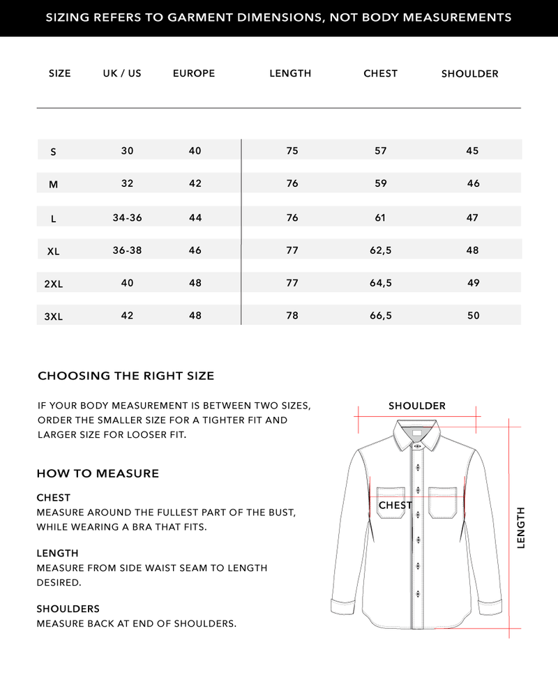 Size Chart 1