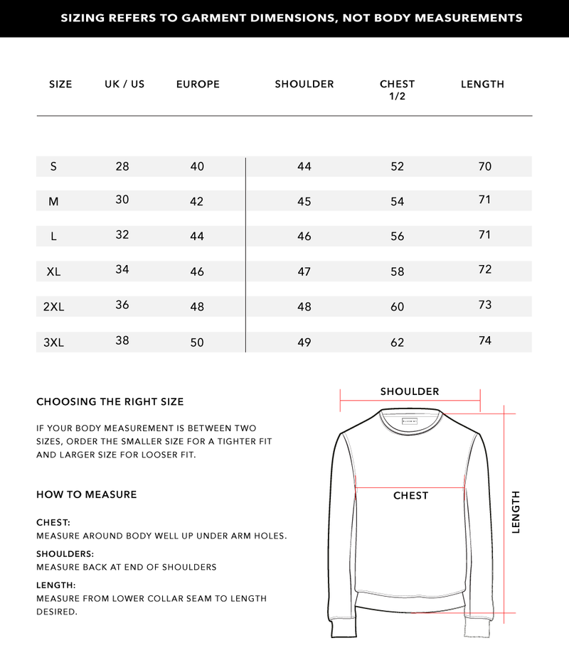 Size Chart 1