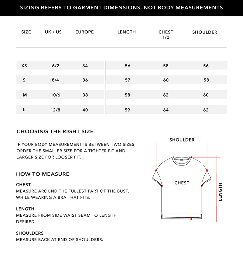 Size Chart 1