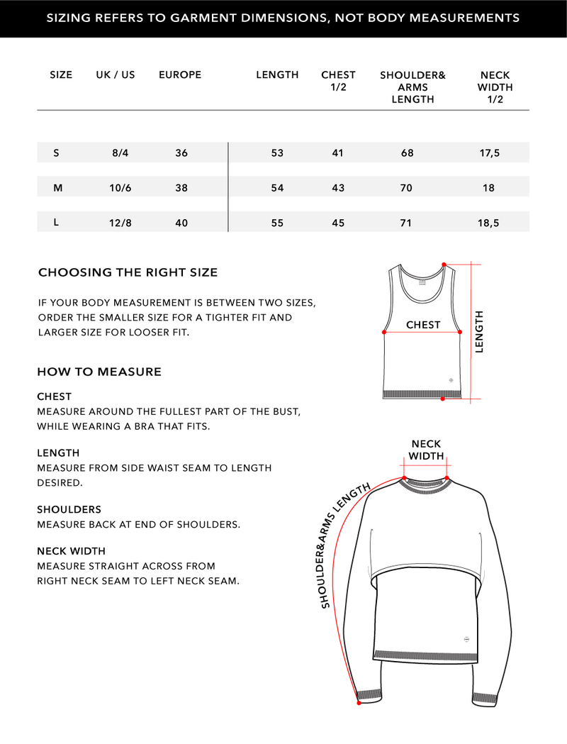 Size Chart 1