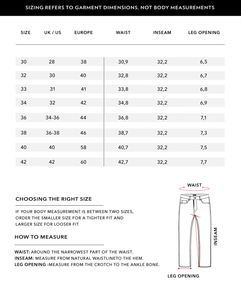 Size Chart 2