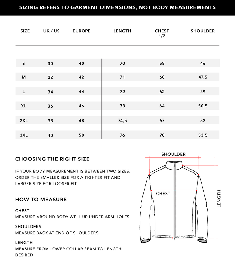 Size Chart 1