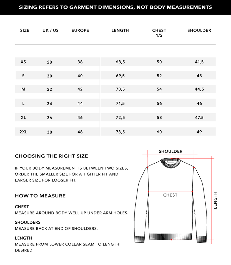 Size Chart 1