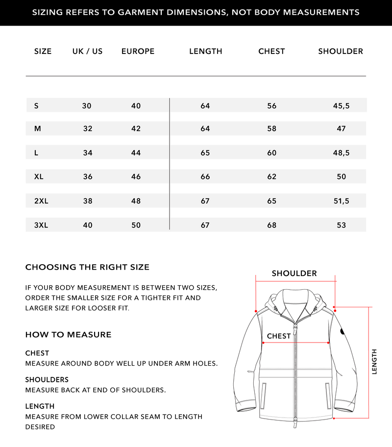 Size Chart 1