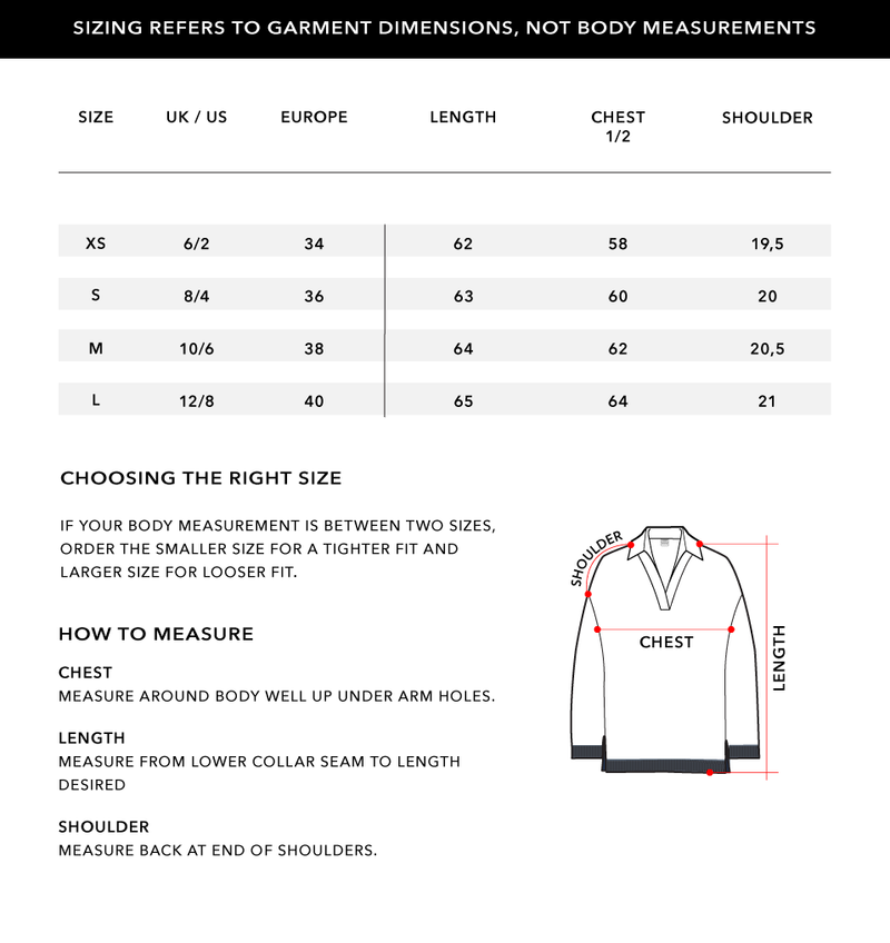Size Chart 1