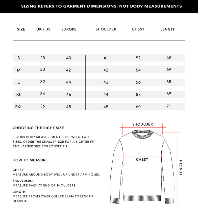 Size Chart 1