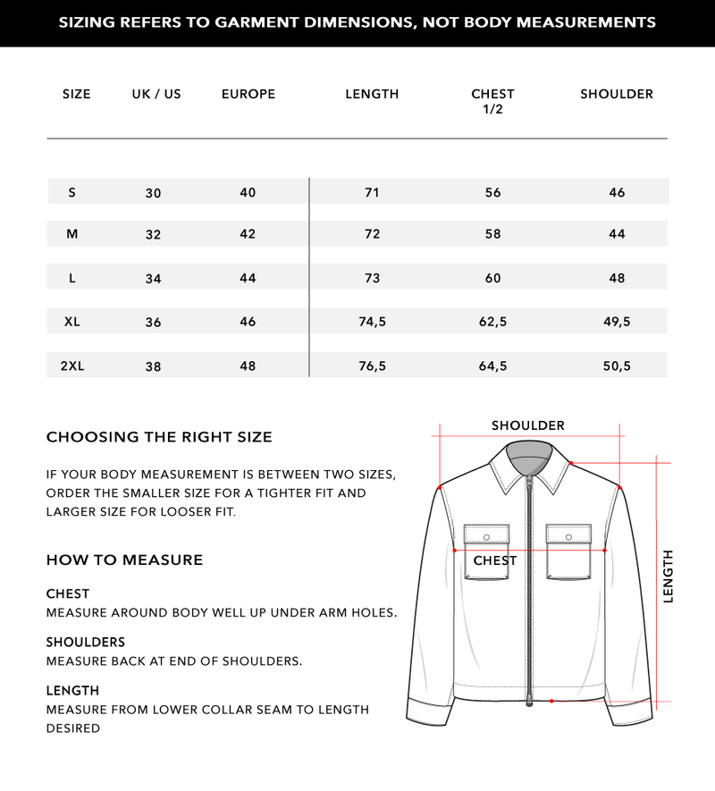 Size Chart 1