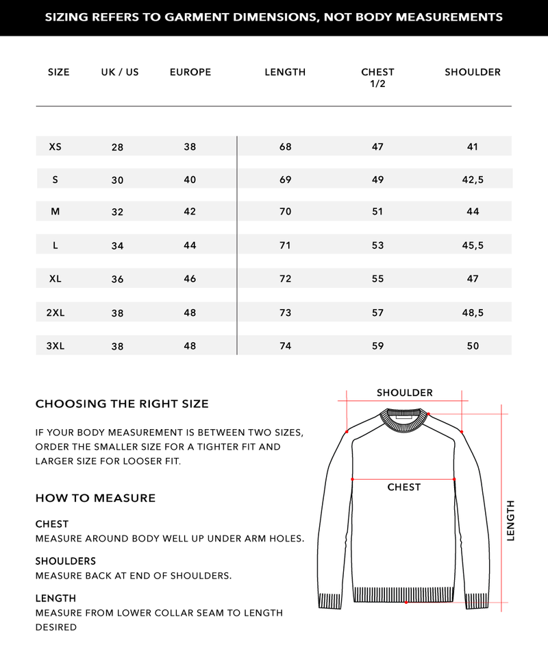 Size Chart 1