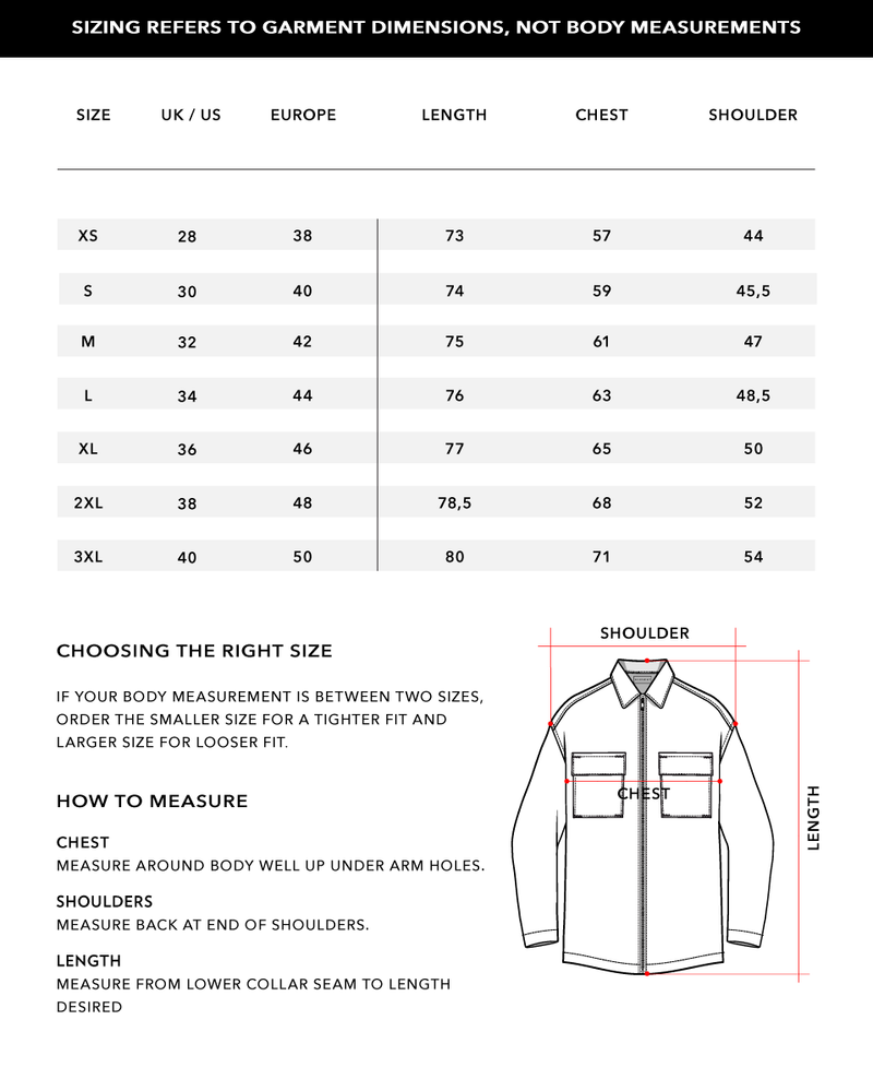 Size Chart 1