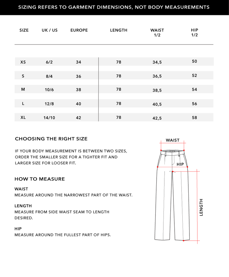 Size Chart 1