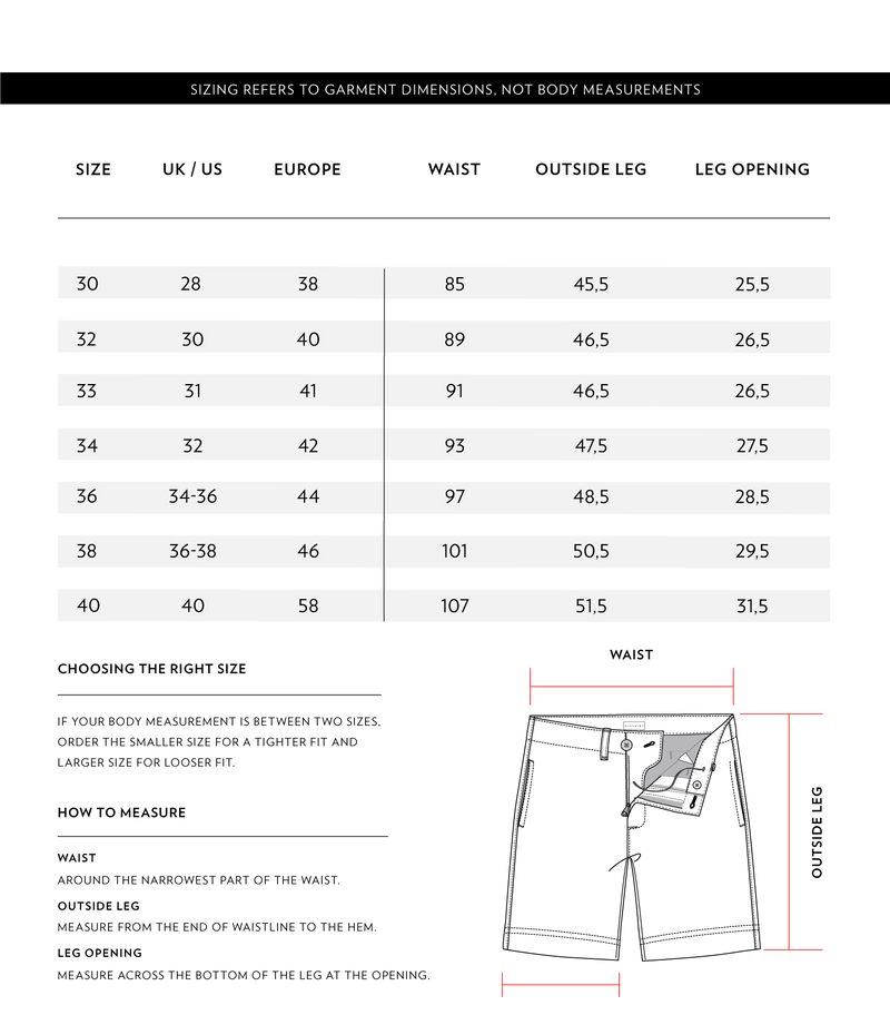 Size Chart 1