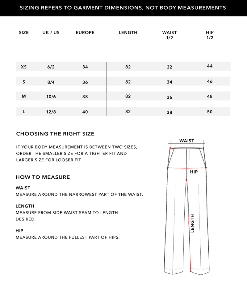 Size Chart 1