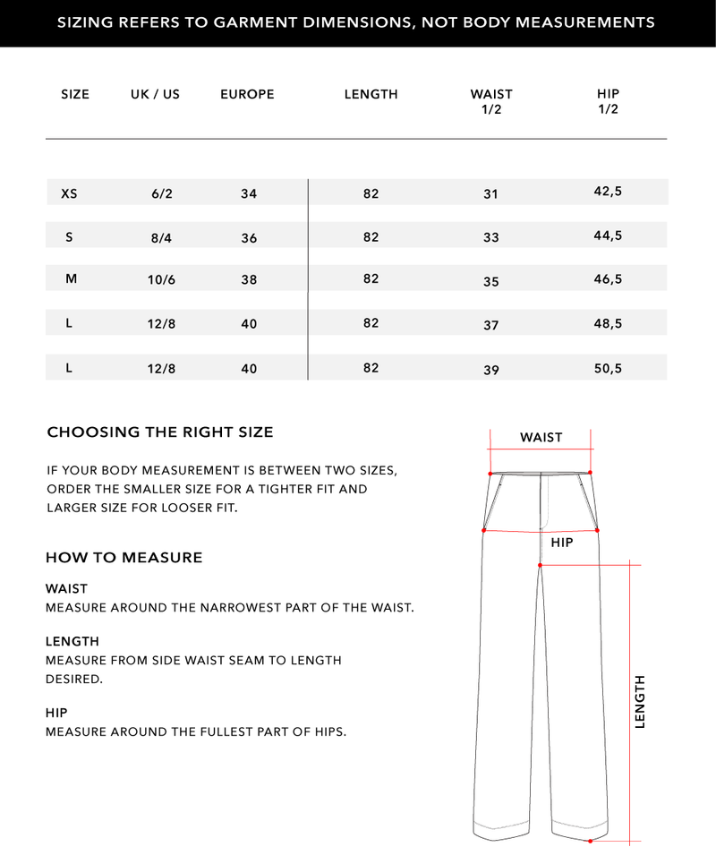 Size Chart 1