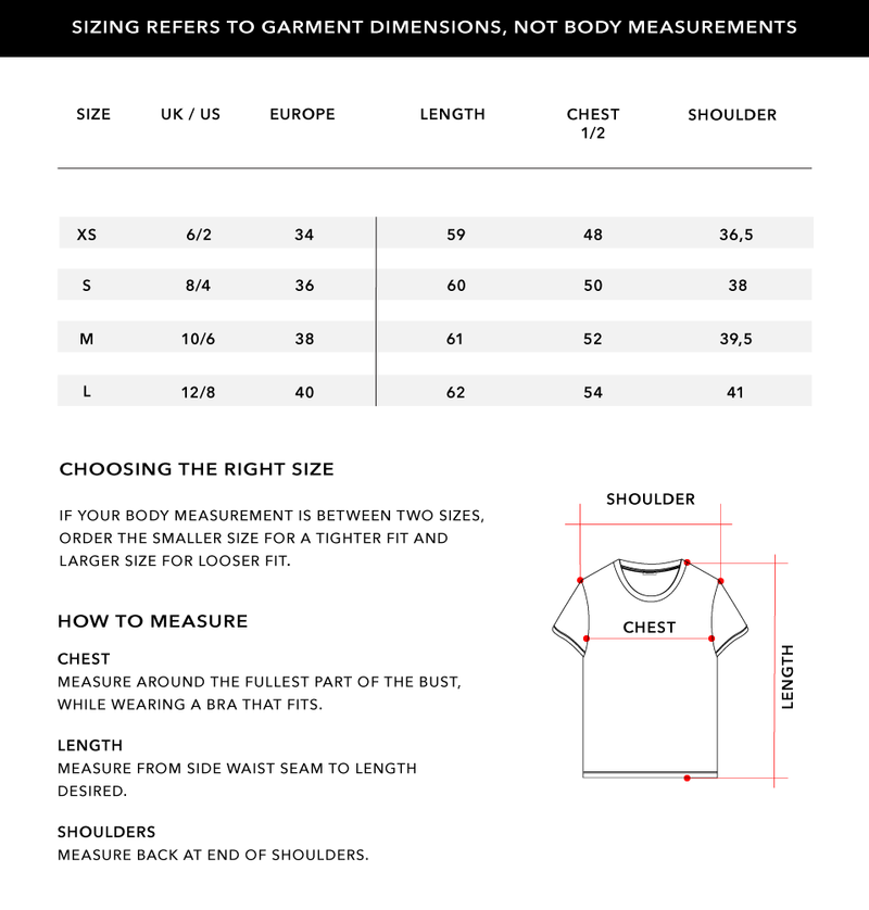 Size Chart 1