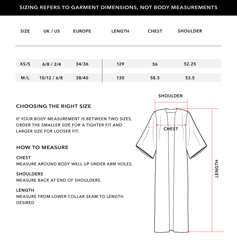 Size Chart 1