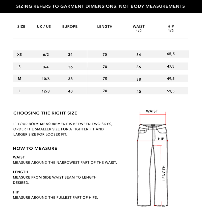 Size Chart 1