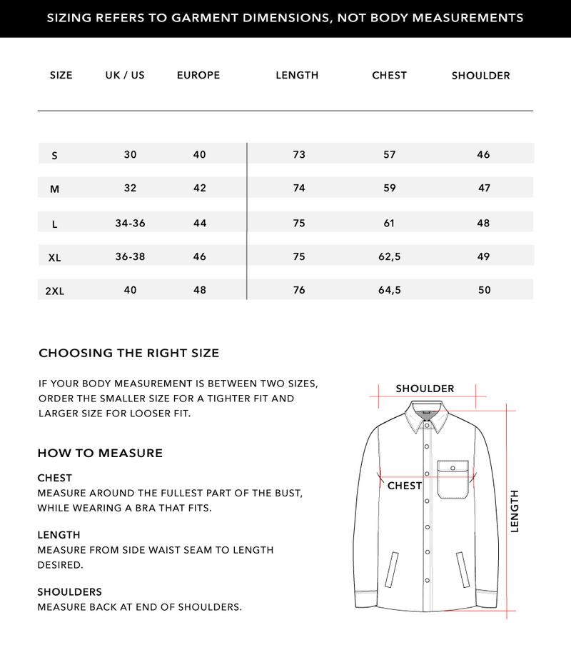 Size Chart 1