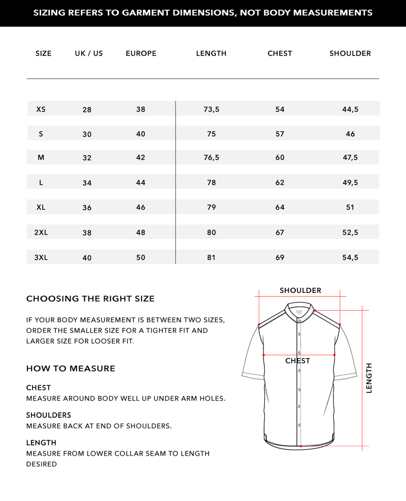 Size Chart 1