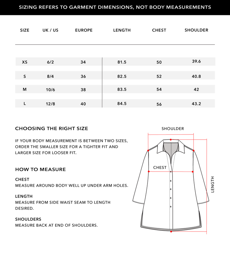 Size Chart 1