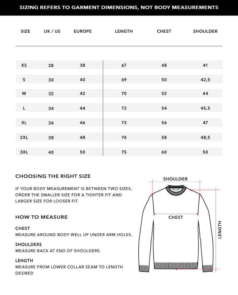 Size Chart 1