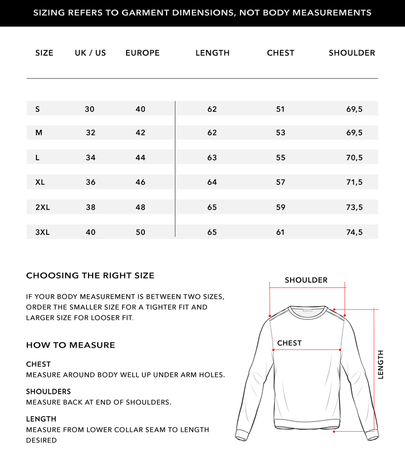 Size Chart 1