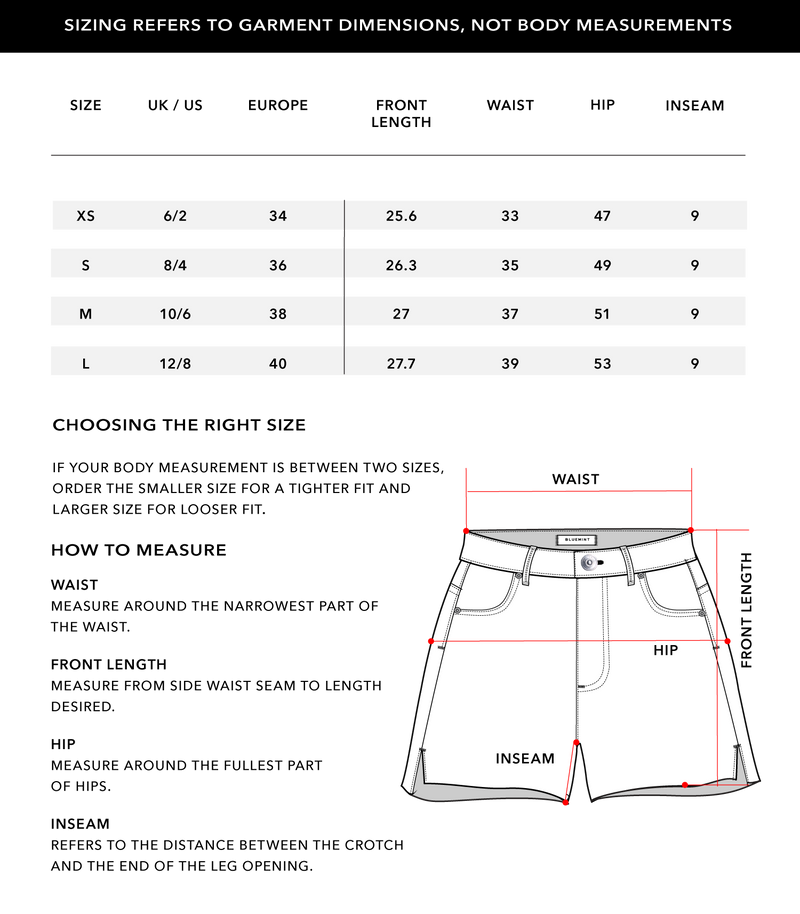 Size Chart 1
