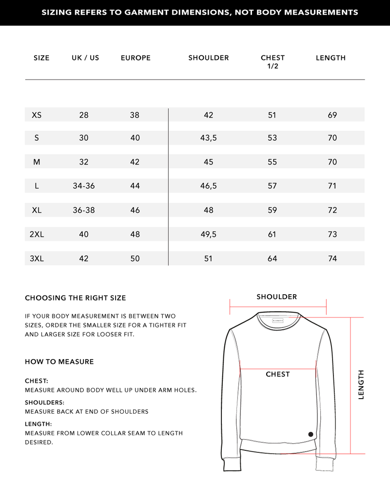 Size Chart 1