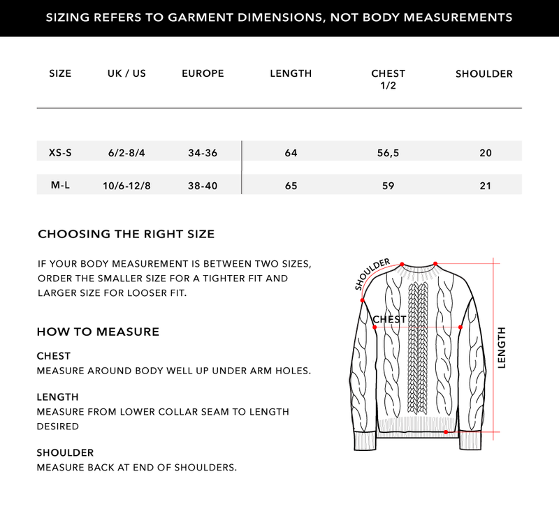 Size Chart 1
