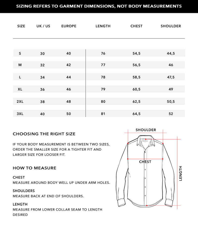 Size Chart 1