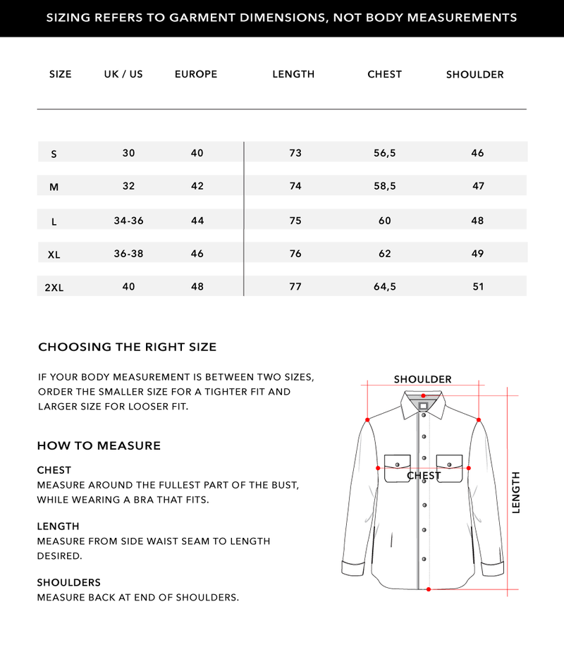 Size Chart 1